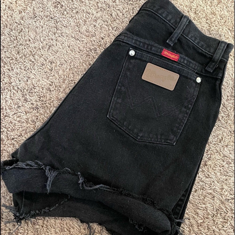 Black Vintage Wrangler Cutoff Shorts